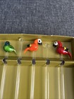 Vintage Pier 1 Set Of 12 Glass Swizzle Sticks Tropical Birds Barware Stirrer Euc