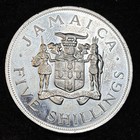 1966 Jamaica 5 Shillings Proof Coin Viii Commonwealth Games Only 20 000 Minted