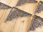 6 Cast Iron Shelf Brackets New Old Style Rustic 7 75  X 6 25  Corbels Book Wall
