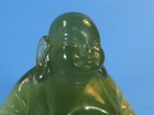 Vintage Green Resin Serene Happy 3 5    Buddha Statue Figurine Tall Wony Italy