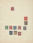 Early Chile Stamp Lot On Album Page Some Overprints