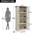 66 Inches Kitchen Food Pantry Storage Cabinet Cupboard With Glass Doors   Shelve
