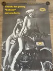 Vintage Gold Belt sun Line Motorcycle Girls Poster 70 s Retro Racer Poster