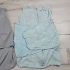 Halo Sleep Sack Swaddle Lot Of 2 Nb Newborn 0-3 Months Blue Elephants Gray Stars