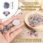 16800 Pcs Wedding Table Scatter Confetti Diamond  3mm Fake Diamonds dark Purple 