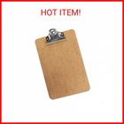 Universal Hardboard Clipboard  0 75  Clip Capacity  Holds 5 X 8 Sheets  Brown  S