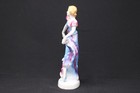 Vintage German Art Deco Dancing Lady Porcelain Figurine 7 25  Purple  8718 Vguc