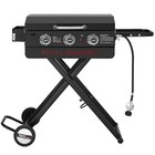 Royal Gourmet Portable 3-burner Gas Griddle With Collapsible Stand side Shelf