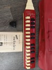 Vintage German Hohner Red Melodica Alto With Case Instruction