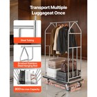 Hotel Luggage Cart 800 Lbs Capacity With 6 In Rubber Wheels  Silver Finish