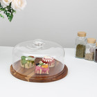 Glass Cake Dome Cover 10 Inch Round Clear Dessert Display Stand Top Food Cover