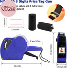 Mx-5500 8 Digits Price Tag Gun With 5000 White Sticker Labels And 3 Extra Inker 