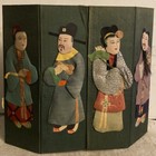 Vtg 1950   s Lamp Shade Child   s Room China Silk Colored 8 Characters 23    X 9 25   