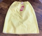 Vintage Emilio Pucci Lemon Yellow Nylon Taffeta Half Slip W Back Zipper Nos S