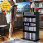 Multimedia Storage Cabinet Dvd Rack Book Shelf Organizer Stand Audio Media Tower