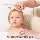 4 Pc Baby Brush And Comb Set Wooden Natural Soft Goat Hair For Newborn