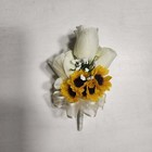 Ivory Rose Sunflower Bridal Wedding Bouquet Accessories
