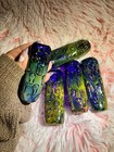 4  Bubble Square Glass Hand Pipe Tobacco Smoking Spoon Pipe Free Shipping
