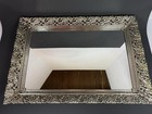 Vintage Silver Tone Filigree Mirrored Vanity Tray Rectangular Dresser Decor