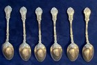 Antique   France   French  950  Sterling Silver Demi-tasse Spoons  Set Of  6 
