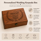 Personalized Rosewood Wedding Keepsake Box   Engraved Couple Memory Chest