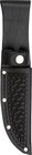 Fixed Blade Knife Sheath   Black Basketweave Leather Fits Up To 4  Blade