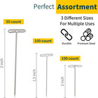 250pcs T Pins  1inch  1 5inch  2 Inch T-pins stainless Steel T Pin For Wigs     