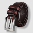 Mio Marino Men s Brown Mahogany Classy Prong-buckle Leather Belt Size 36