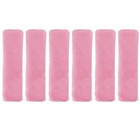 6pcs Car Seat Belt Pad Soft Fiber Seatbelt Shoulder Strap Covers Pink