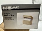 Vintage Farberware Hardwood Solid Wood Hinged Recipe Box Storage  44612wf New