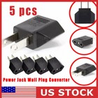 5 Pcs Eu Euro Europe To Us Usa Power Jack Wall Plug Converter Travel Adapter Us