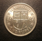 1987 Mauritius One Rupee Coin