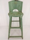 Vtg Industrial Metal Stool Rusty Chippy Distressed Workshop Garage Farmhouse Bar
