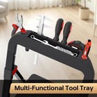 3 Step Ladder With Tool Tray  Folding Step Stool With Aluminum Non-slip Pedals