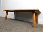 Vgc Vintage Retro Custom Made Mcm Solid Oak Wood Cocktail Coffee Table 42  X 20 