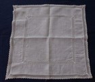 True Vintage Bridal Hanky Valencienne Lace Edge Ivory Wedding Linen Handkerchief