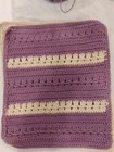 Handmade Crochet Dish Cloths 100  Crochet Cotton Thread Purple Plum New Set Of 4