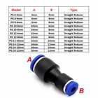 Pneumatic Push In Fitting Air Water Pipe - All Type Fittings 4 6 8 10 12 14 16mm