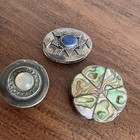 Vintage Lot Set Of 3 925 Sterling Silver Hinged Pill Trinket Box