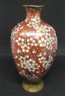 Antique Japanese Meiji Cloisonn   Vase Cherry Blossom 6 Panel 5   