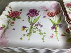 Lot Of 12 Vintage Serving Trays   Plates-spring Flowers- New - 3 Different Sizes
