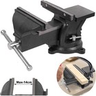 Bench Vise Heavy Duty 6-inch  360   Swivel Base With Anvil Clamp Cast Steel table