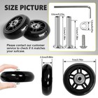 2 Pack 70mm Luggage Wheels Replacement Kit For Suitcase Caster Repair