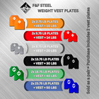 F f Steel Adjustable Weight Vest - Includes Pair Of F f Steel Vest Plates
