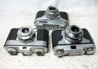 Three  3  Vintage Antique 1950 s 35mm Cameras arette Ia  Iloca Quick-a kalimar A