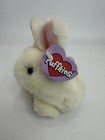 Vtg Puffkins Rabbit White Plush    lucky    With Tags Small 90   s Toy Bunny