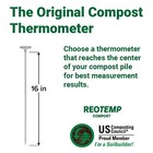Reotemp 16 Inch Fahrenheit Backyard Compost Thermometer 16 Stem  Brown 