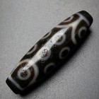 Pure Tibetan Buddhism Agate 18 Eyes Totem Dzi Bead Amulet Necklace Pendant G2531