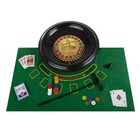 Roulette Wheel Set With Mat - 30  X 18   Green black  Casino Game Accessory