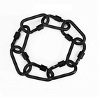 Locking Carabiner Clip  Caribeaner Clips Black D Ring Spring Snap Key 8 Pack